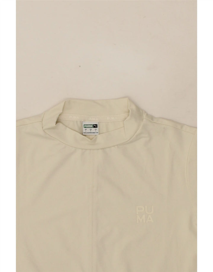 PUMA Womens T-Shirt Top UK 14 Large Beige Vintage Puma and Second-Hand Puma from Messina Hembry 