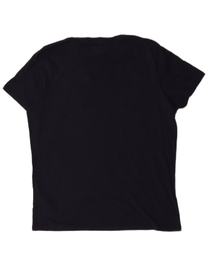 Wrangler T-Shirt Graphique Homme Bleu Marine Moyen Coton