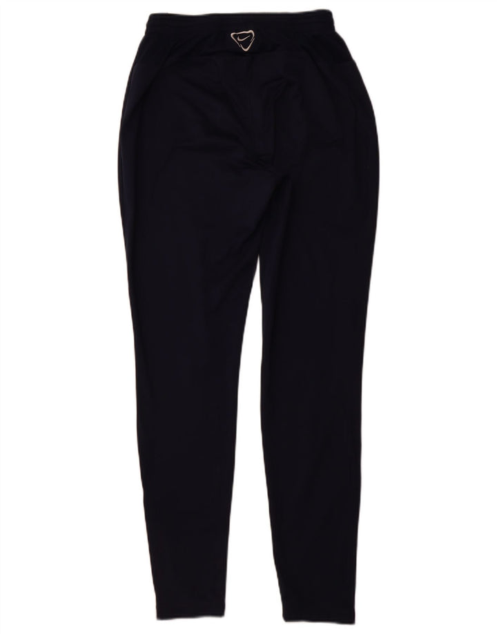 NIKE Pantalon de survêtement Dri Fit pour femme UK 10 Small Bleu marine Polyester