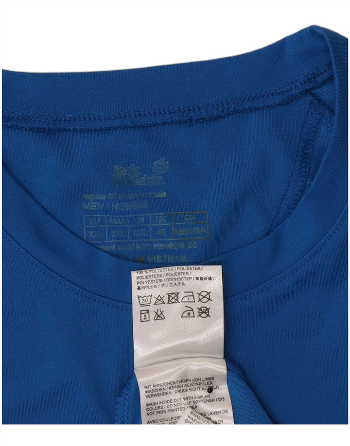 Jack Wolfskin T-Shirt Homme Top UK 46 2XL Bleu Polyester