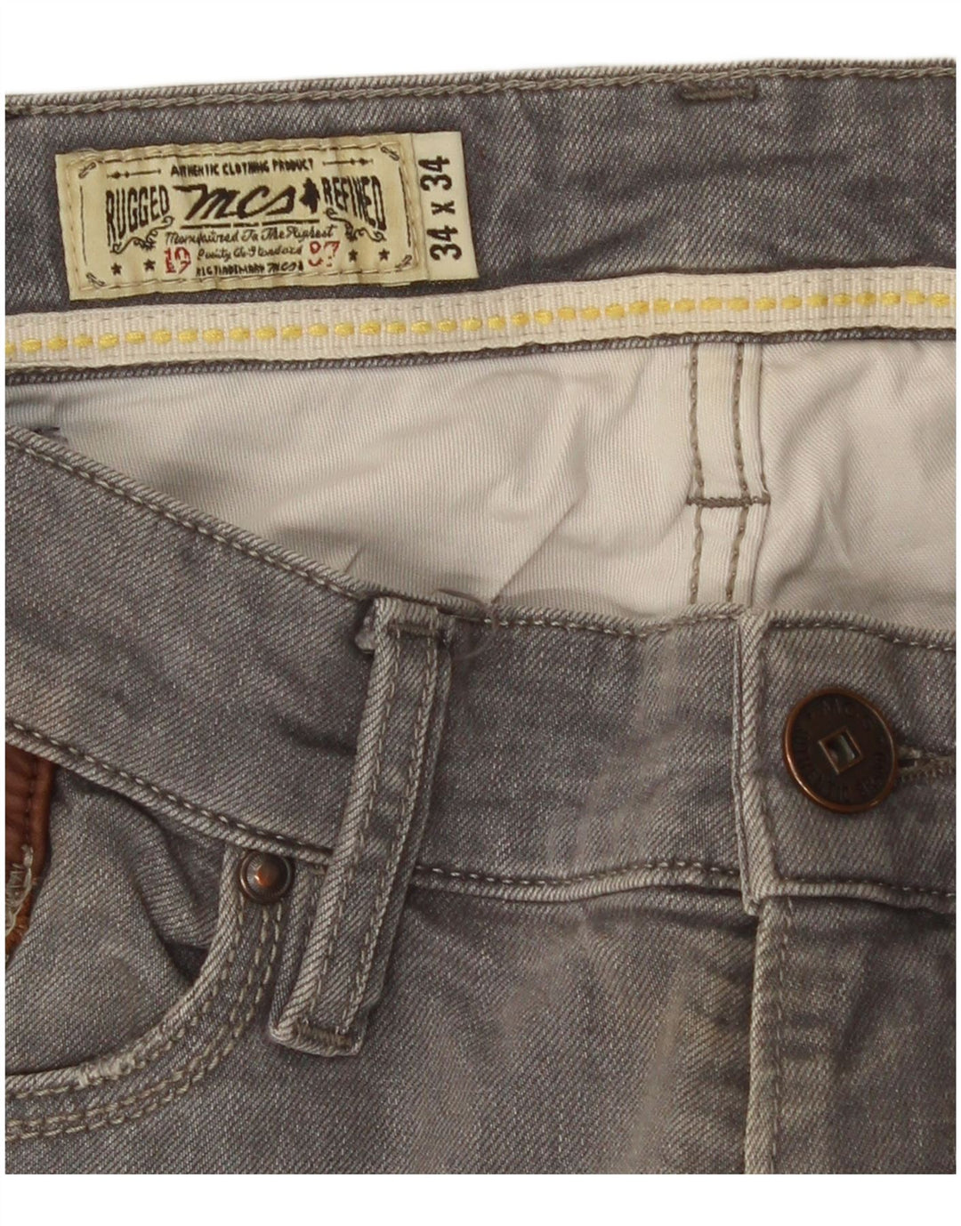 Marlboro Classics Jean fuselé régulier pour homme W34 L30 Gris