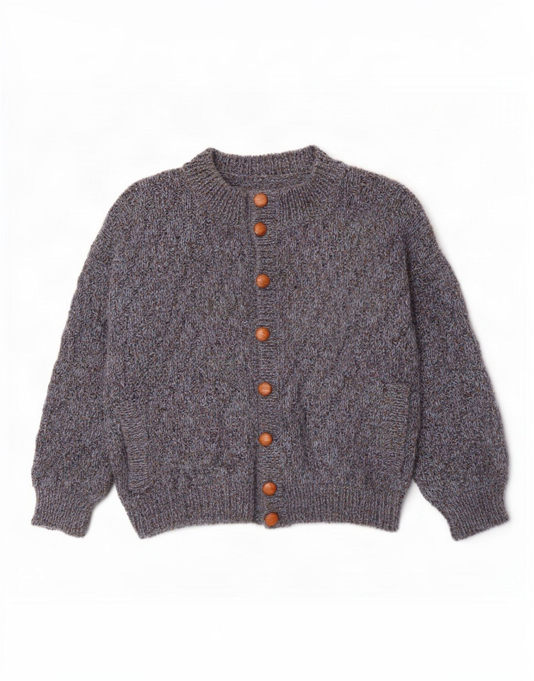 vintage Mens Cardigan Pull Grand Bleu Marine
