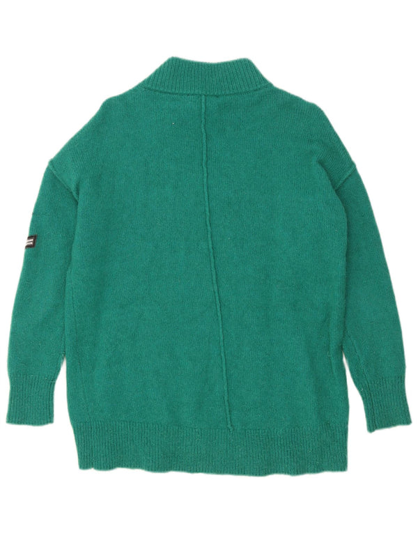 MINT VELVET Pull surdimensionné à col roulé pour femme UK 10 Petit Vert