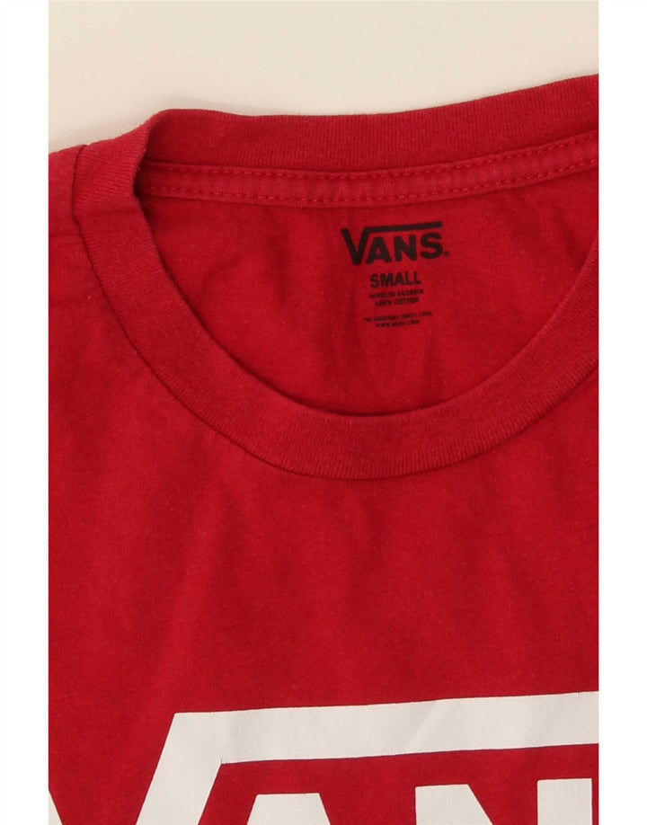 Vans T-shirt graphique pour hommes, petit haut en coton rouge