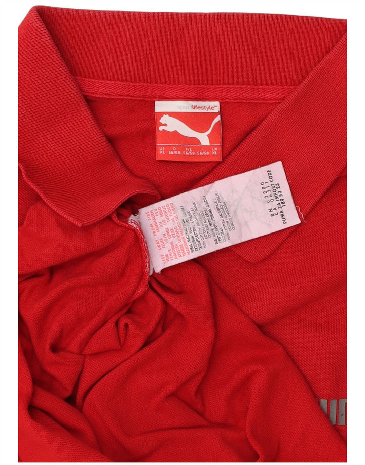 Puma Polo Homme XL Rouge Coton