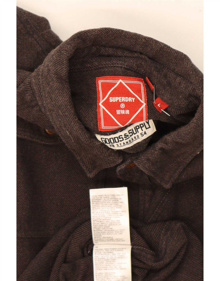 Superdry Chemise Flanelle Homme Large Marron Coton