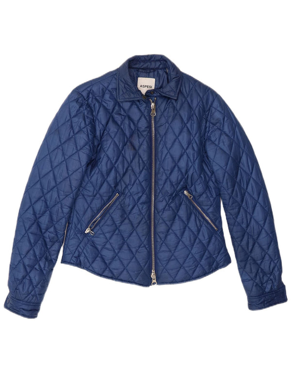 Aspesi Veste matelassée pour femme UK 12 Bleu moyen Polyester