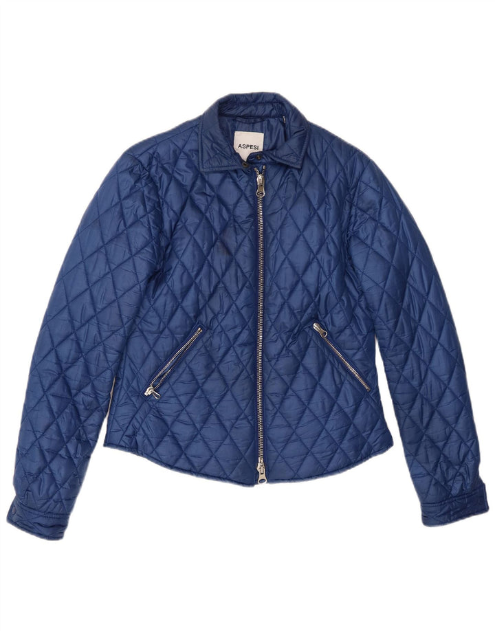 Aspesi Veste matelassée pour femme UK 12 Bleu moyen Polyester