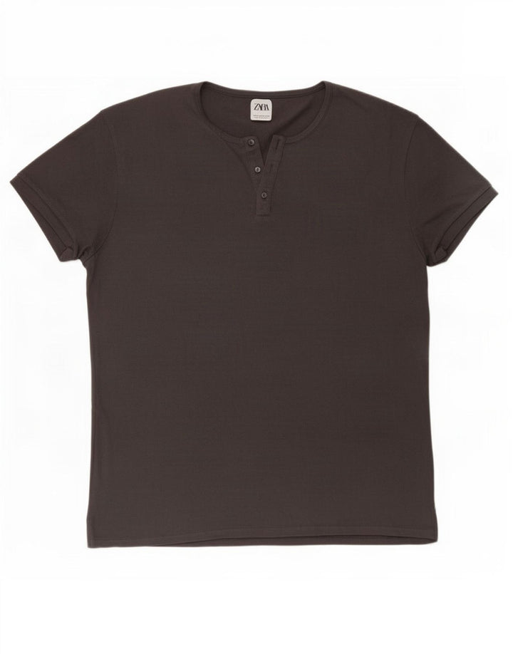 Zara T-Shirt Homme Top XL Gris