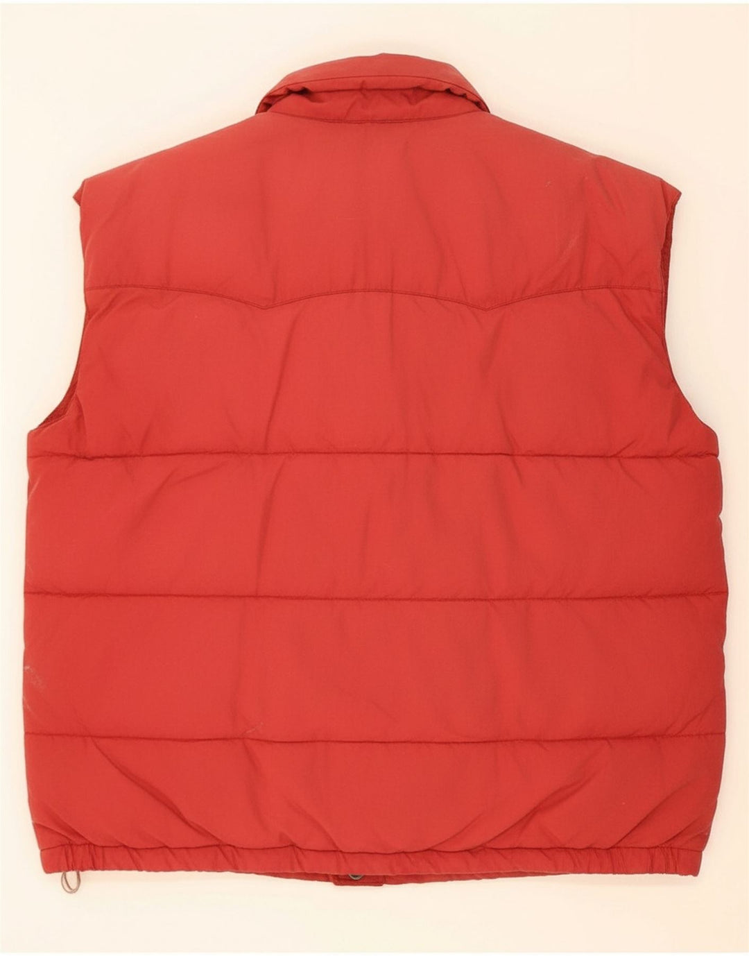 VINTAGE Mens Padded Gilet UK 40 Large Red Polyester