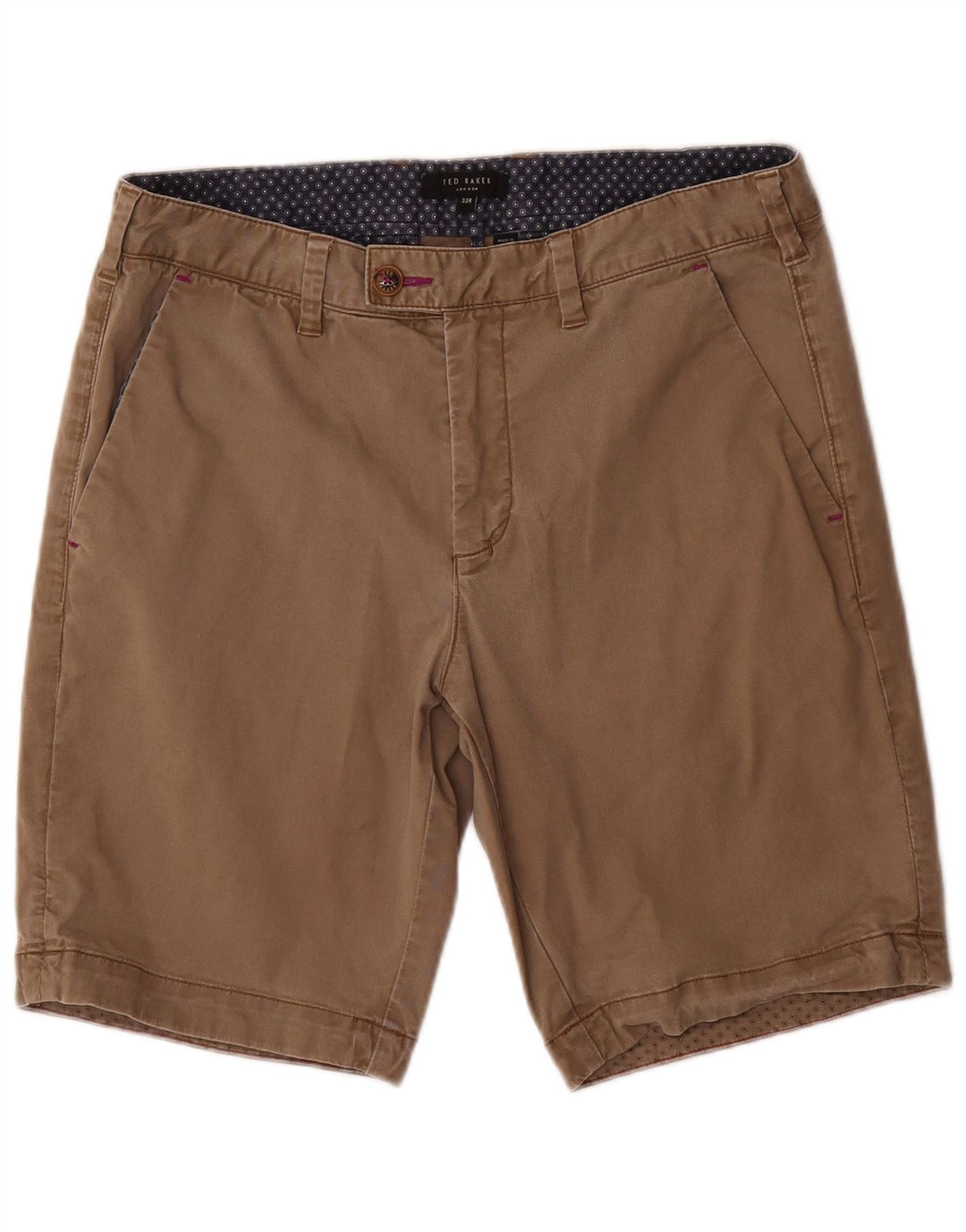 Ted Baker Short Chino Homme W32 Coton Marron Moyen