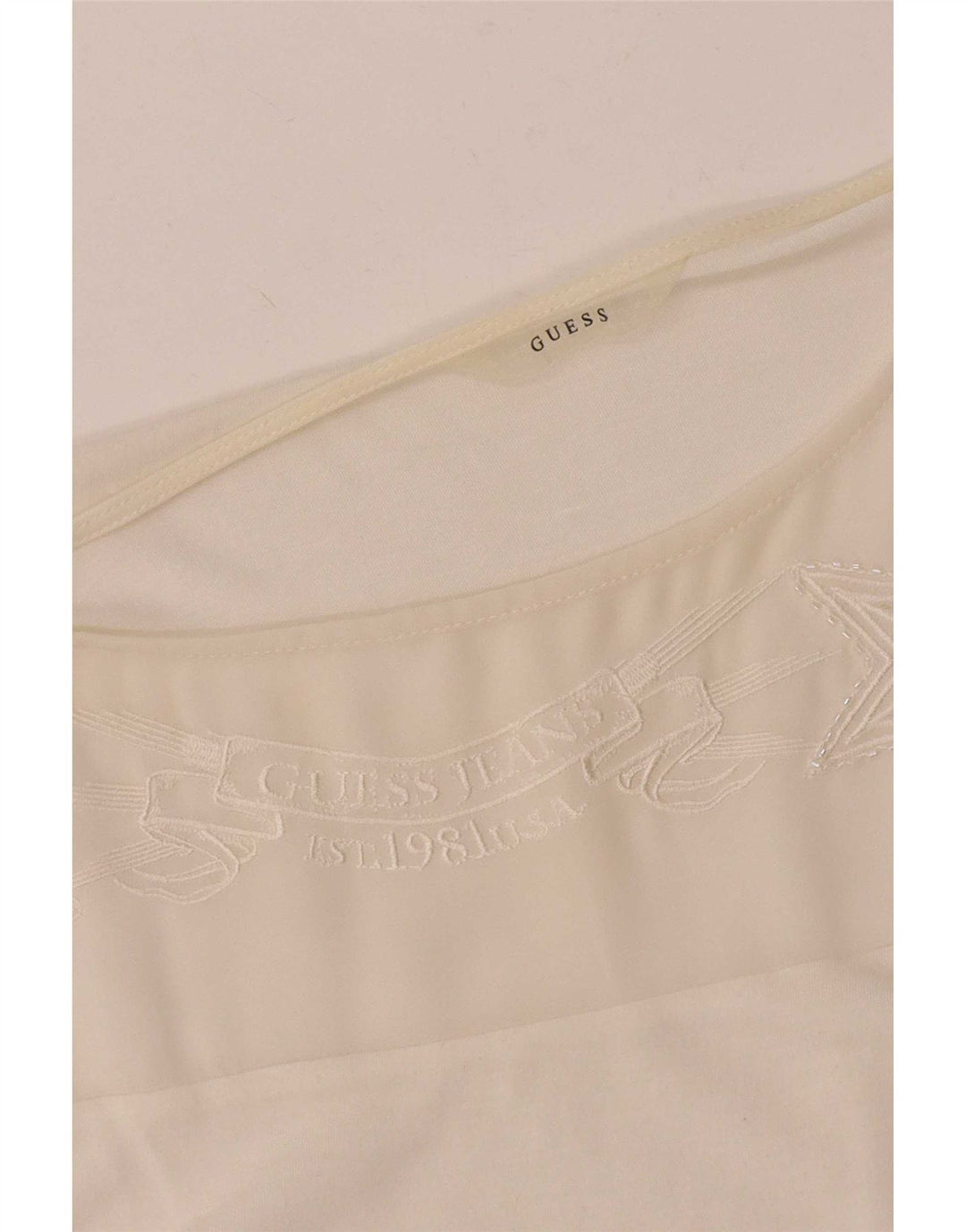 Guess Chemisier sans manches pour femme UK 18 XL Blanc