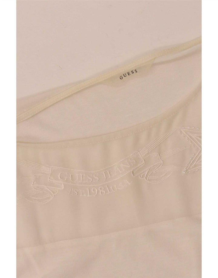 Guess Chemisier sans manches pour femme UK 18 XL Blanc