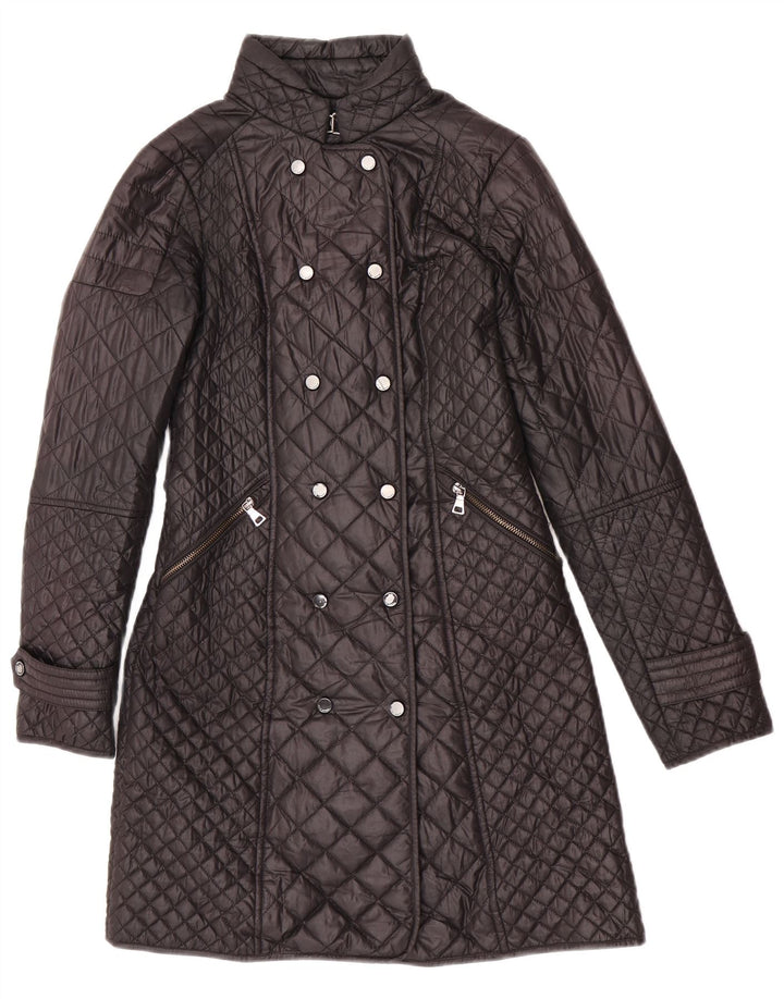 Zara Manteau matelassé pour femme UK 6 XS Noir Polyester