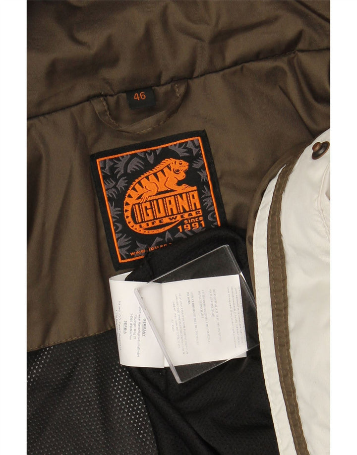 IGUANA Veste coupe-vent à capuche pour femme EU 46 XL Blanc Colorblock