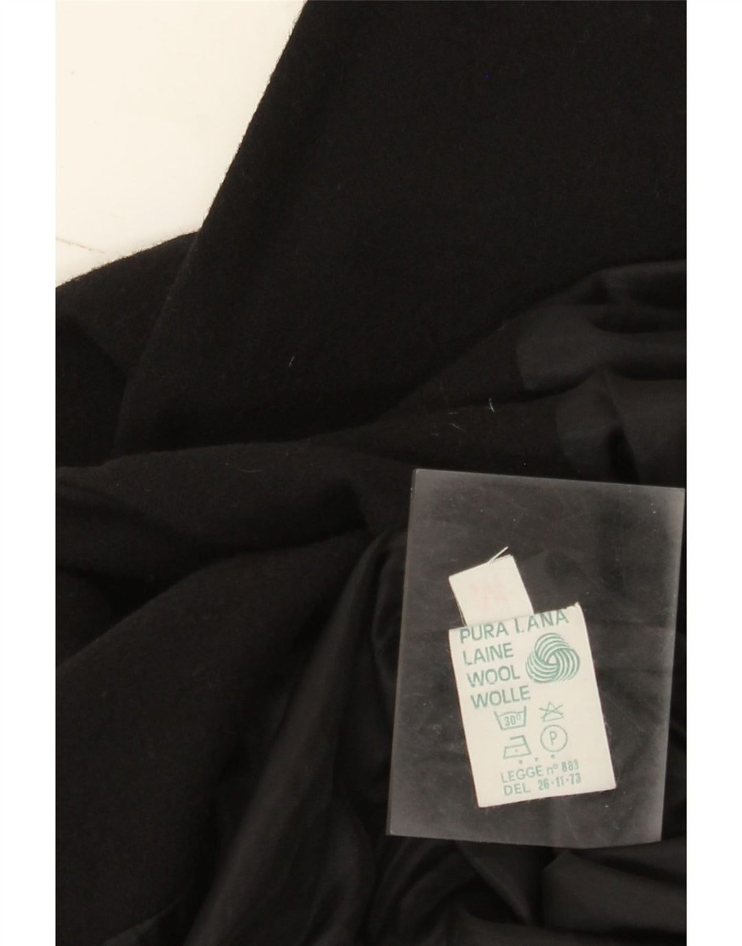 vintage Femme 1 Bouton Blazer Veste UK 14 Laine Noire Moyenne