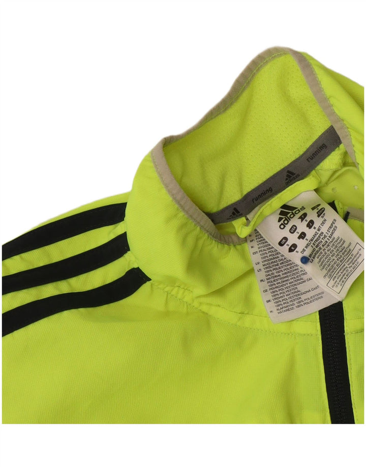Adidas Hommes Running Survêtement Top Veste Petit Jaune Polyester