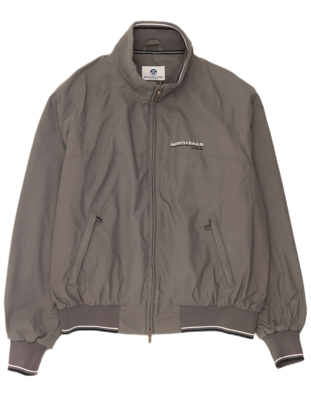 North Sails Veste Bomber Homme UK 44 2XL Gris Polyamide