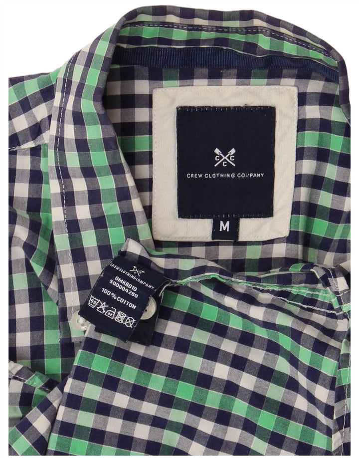 CREW CLOTHING Chemise à manches courtes pour homme en coton vichy multicolore moyen