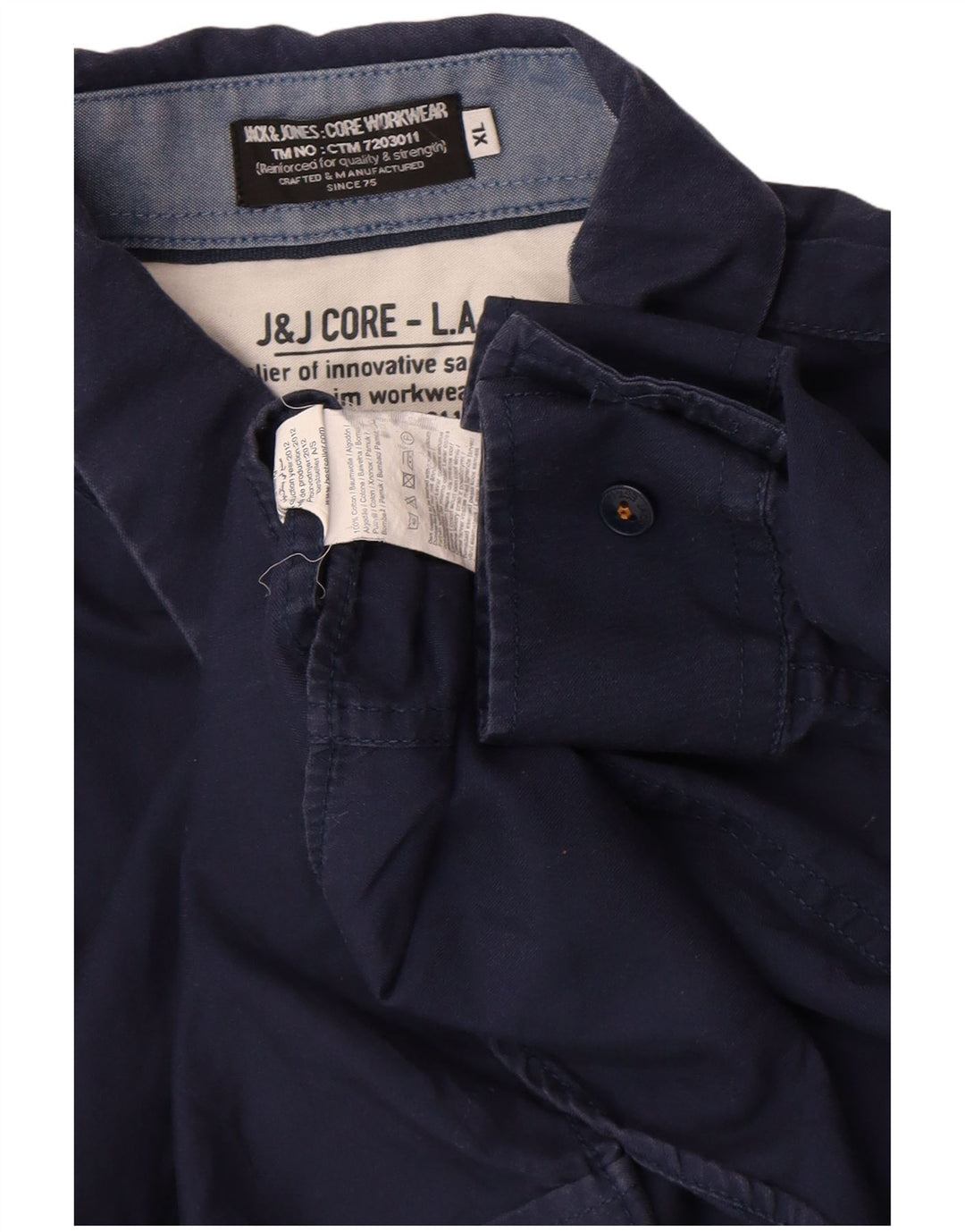 Jack & Jones Chemise Homme XL Bleu Marine Coton