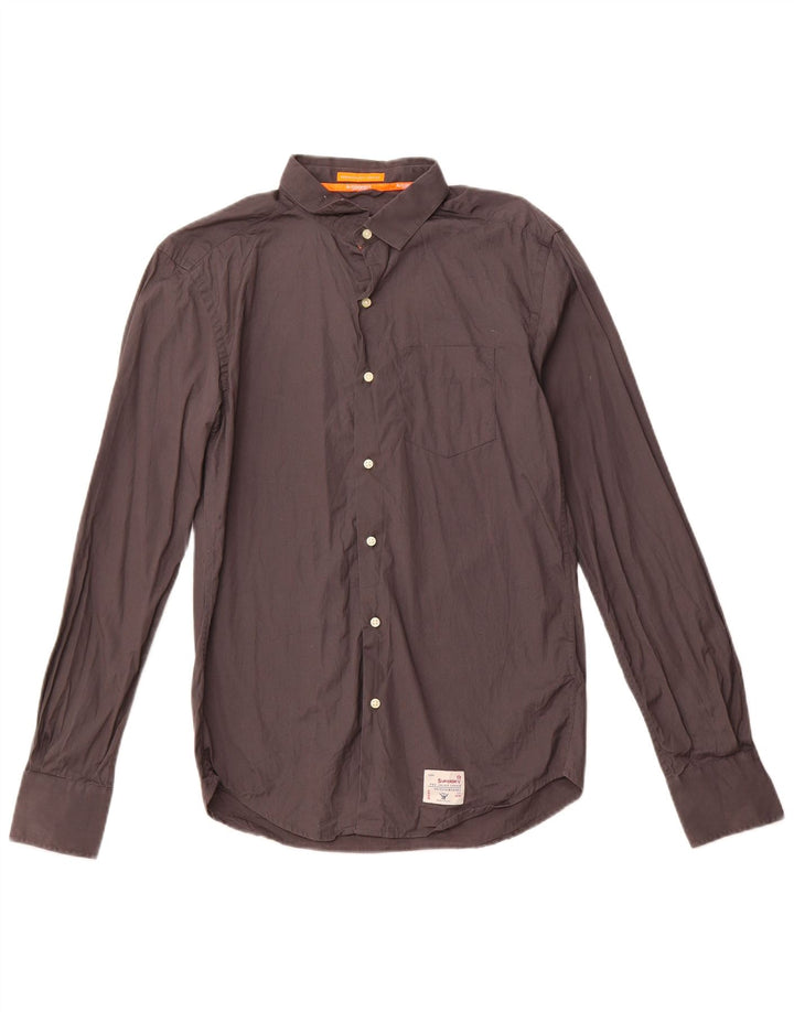 SUPERDRY Chemise Homme Gris Moyen Coton