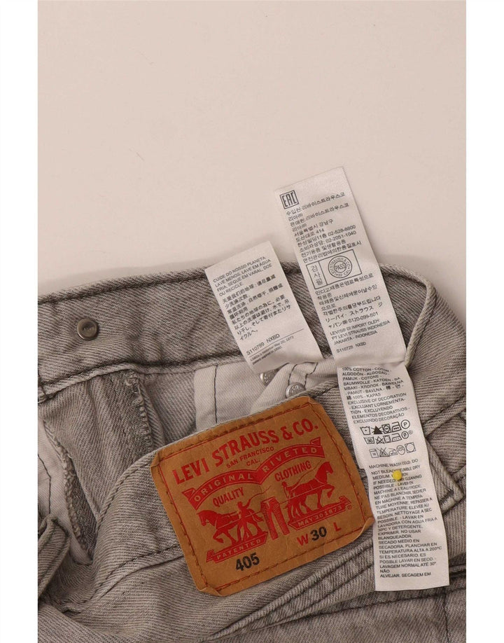 Levi's Short en Jean 405 W30 Homme Gris Moyen Coton