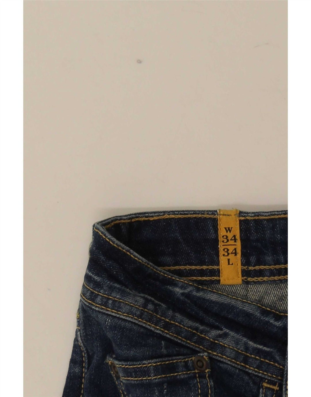 Meltin' Pot Jean Droit Femme W34 L34 Bleu Coton
