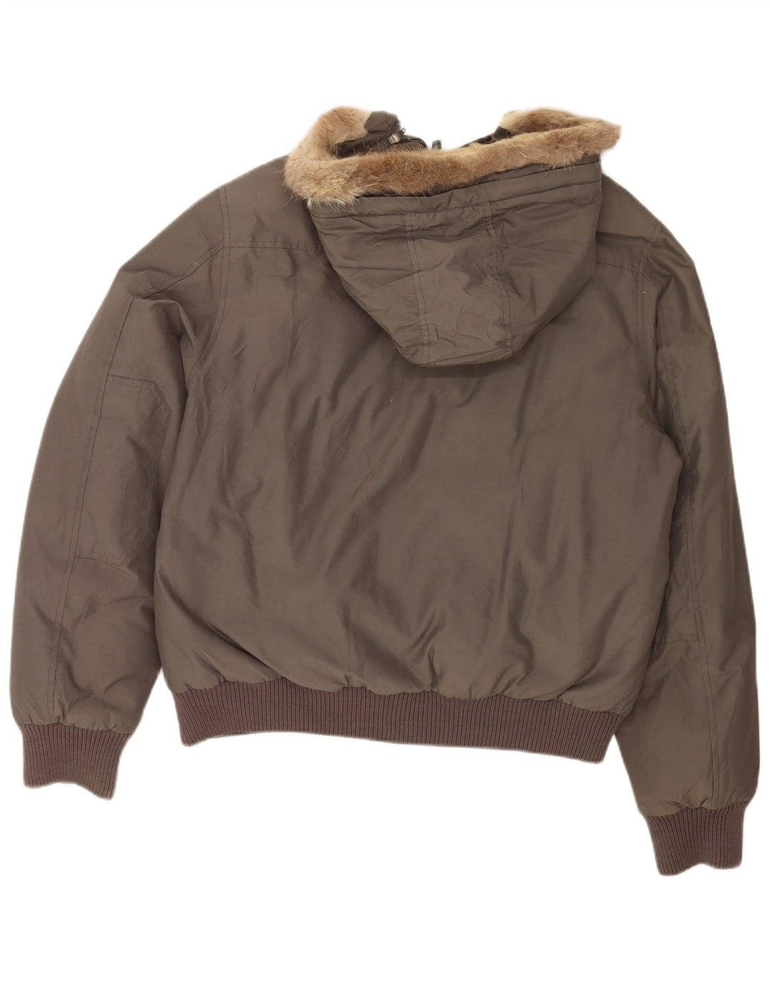 Woolrich Veste bomber rembourrée à capuche pour homme UK 40 Large Gris Coton