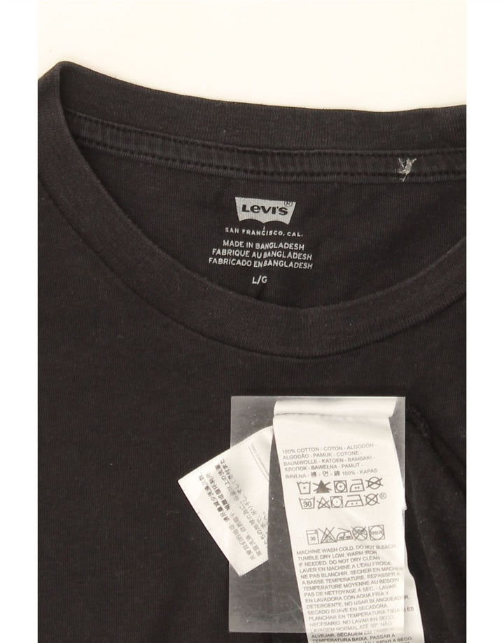 Levi's Haut Graphique à Manches Longues Homme Noir Large Coton