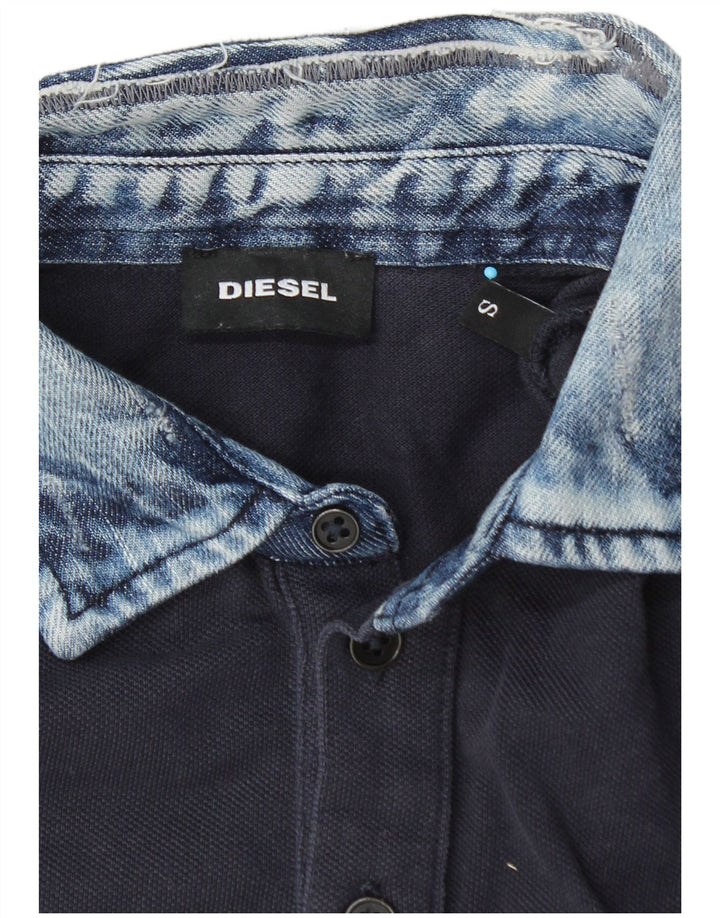 DIESEL Polo Homme Petit Bleu Marine Coton