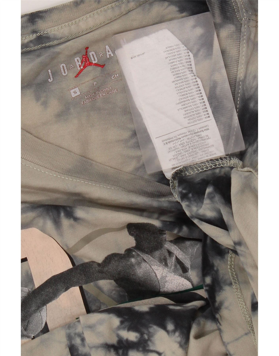 Jordan T-shirt graphique pour homme Petit gris Tie Dye en coton