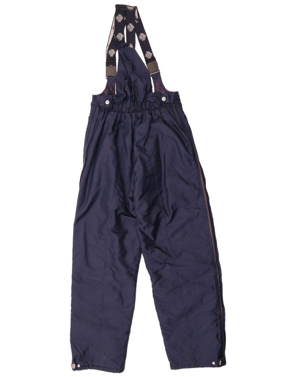 vintage Mens Dungarees Ski Pantalon XL Bleu Marine Colourblock Polyamide