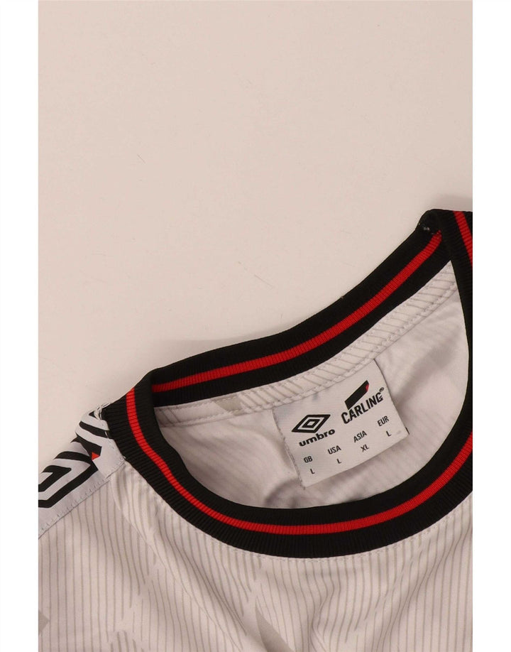 Umbro T-Shirt Graphique Homme Large Blanc Géométrique