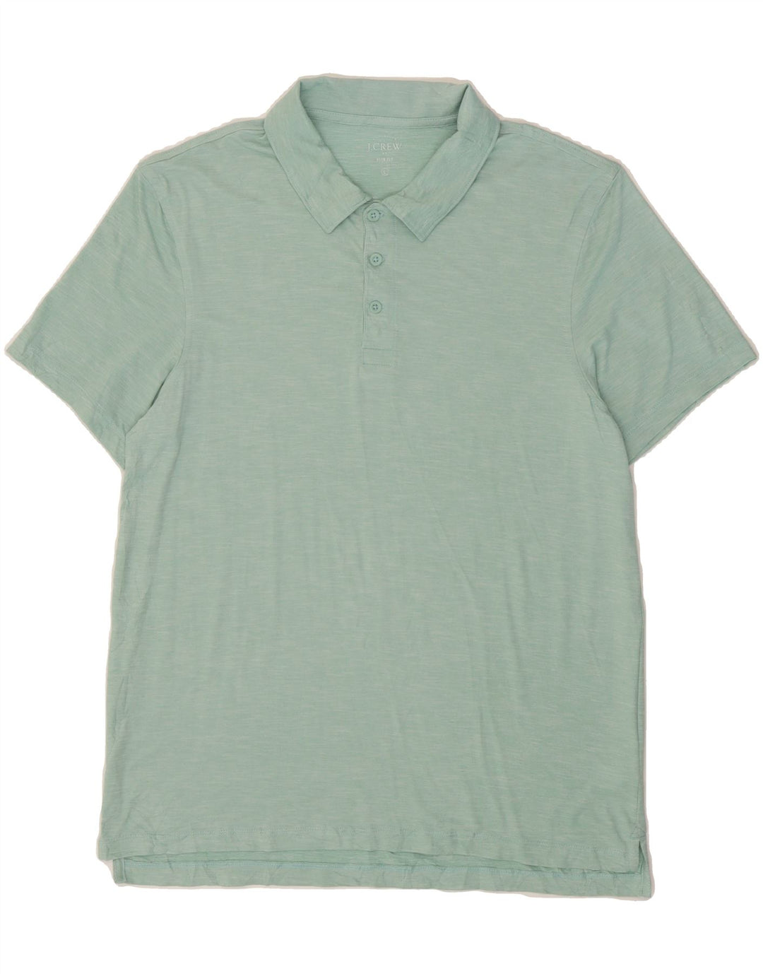 J. CREW Mens Slim Fit Polo Shirt Large Green Flecked Polyester Vintage J. Crew and Second-Hand J. Crew from Messina Hembry 