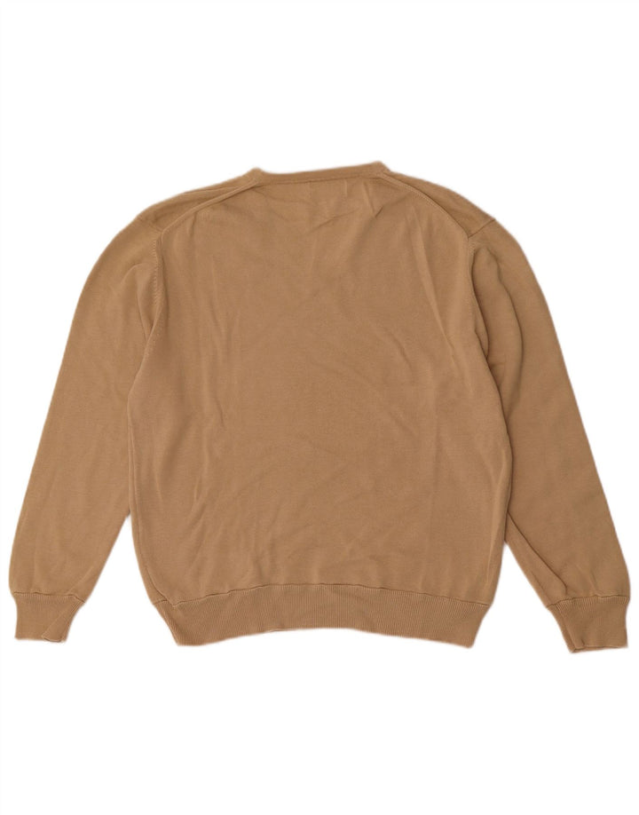 Kappa Pull Col V Homme Beige Moyen