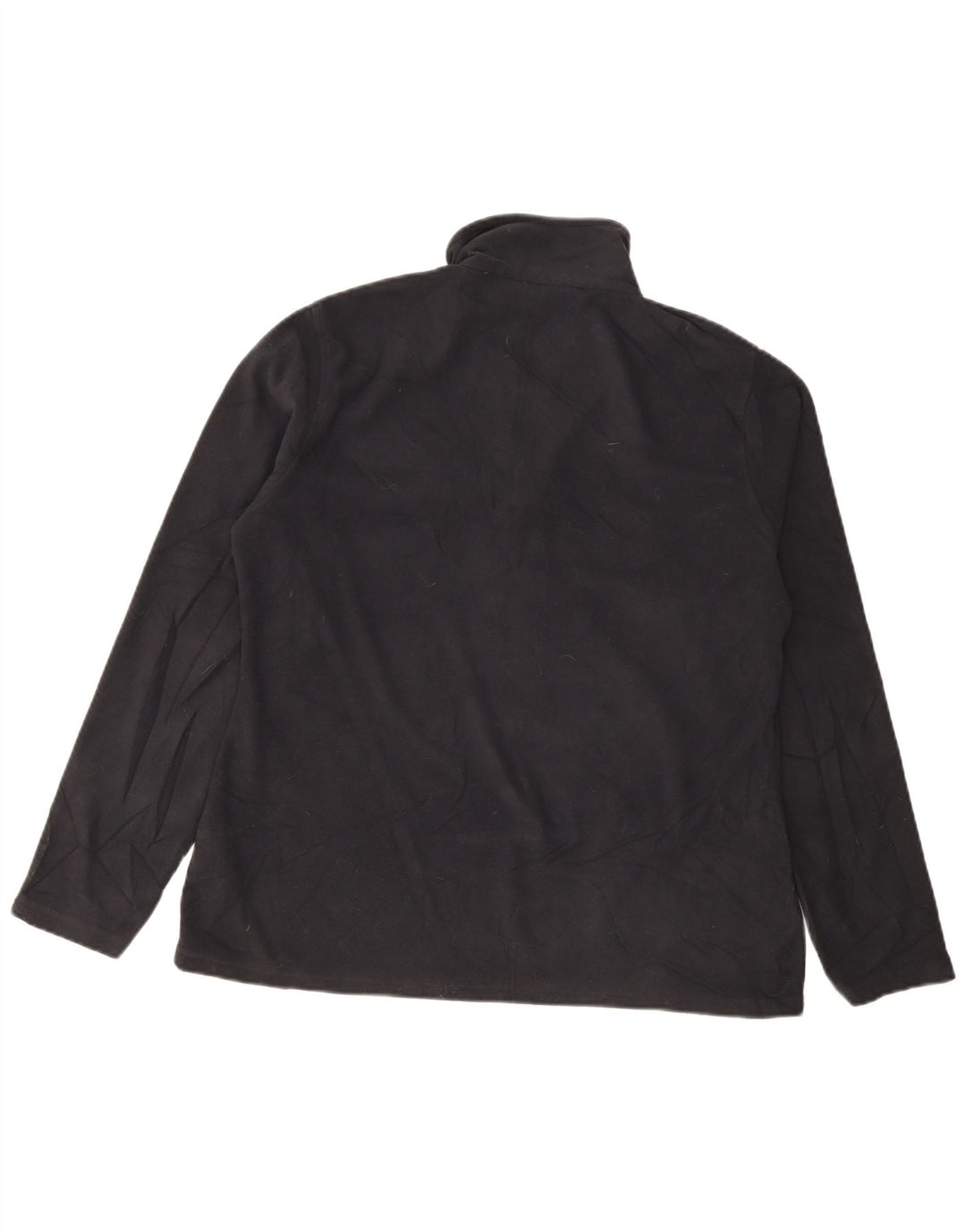 Warehouse Pull polaire à col zippé pour femme UK 16 Large Noir Polyester