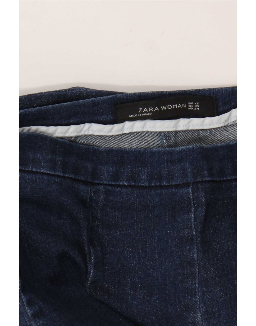 Zara Femme Jean Évasé XS W24 L29 Bleu Marine