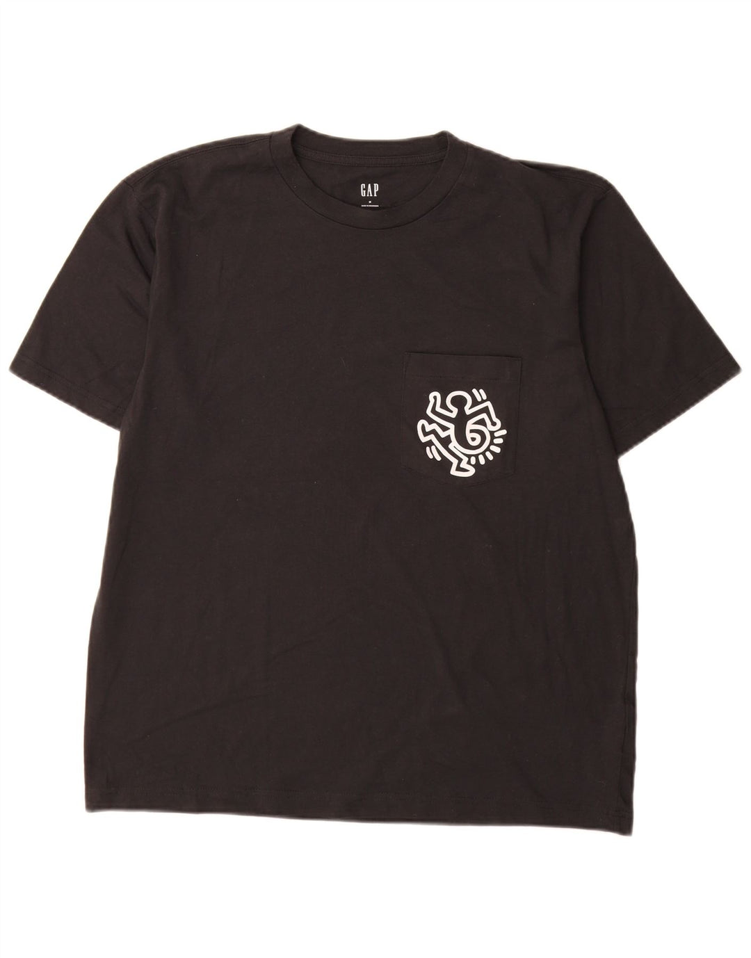 Gap T-Shirt Graphique Homme Noir Moyen Coton