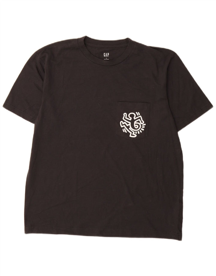 Gap T-Shirt Graphique Homme Noir Moyen Coton