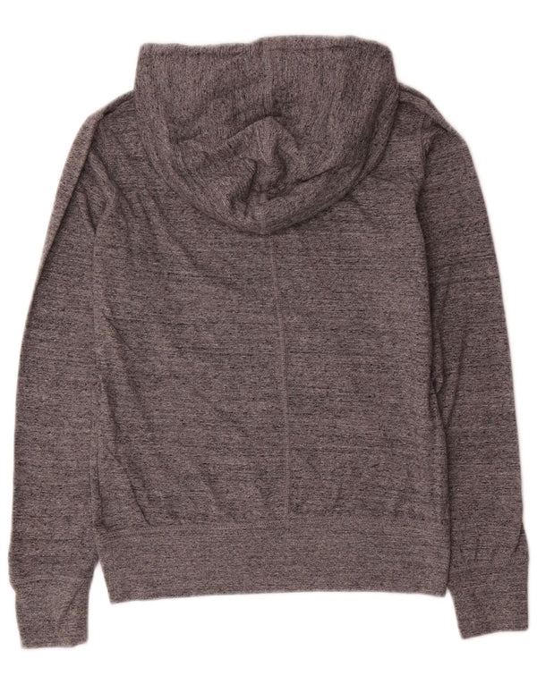 Nike Pull à capuche graphique pour femme UK 14 Gris moyen chiné en coton