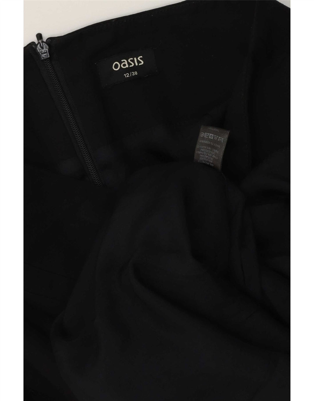 Oasis Jupe droite pour femme UK 12 Medium W32 Noir Polyester