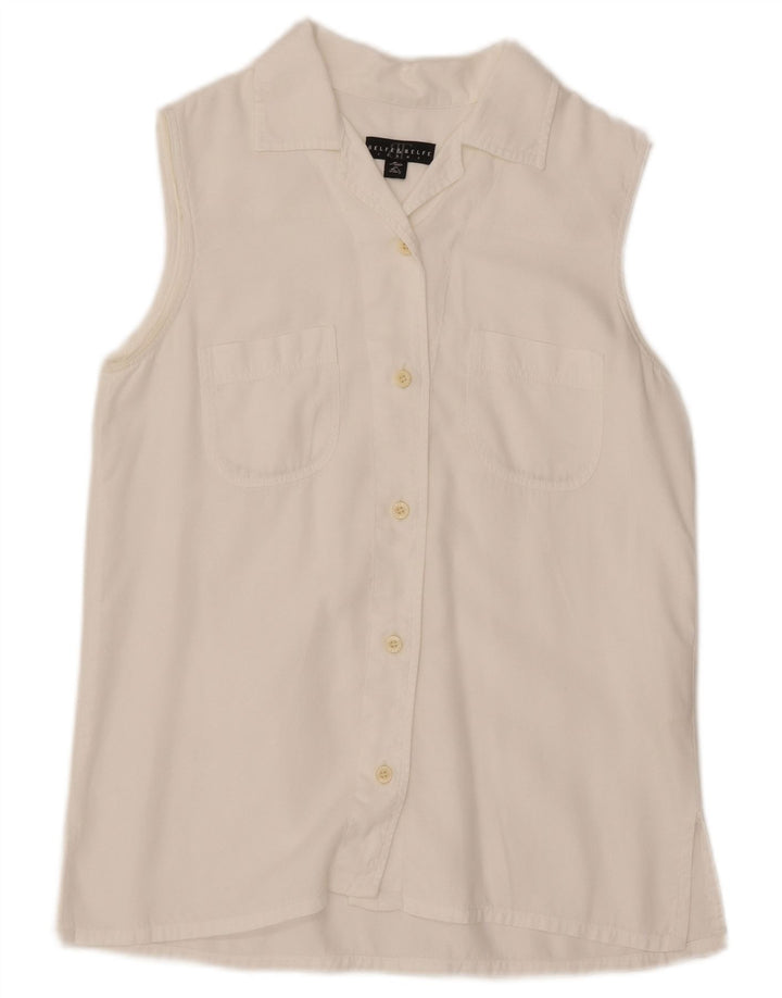 Belfe & Belfe Chemisier sans manches IT 42 Lyocell blanc moyen pour femme