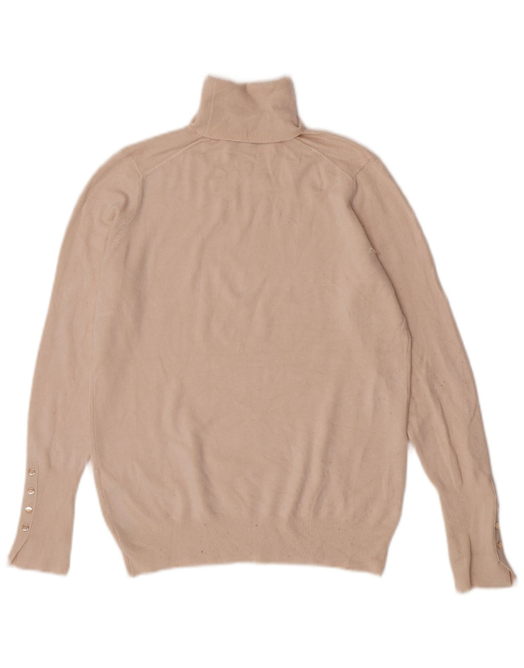 Zara Pull col roulé pour femme UK 12 Viscose beige moyen