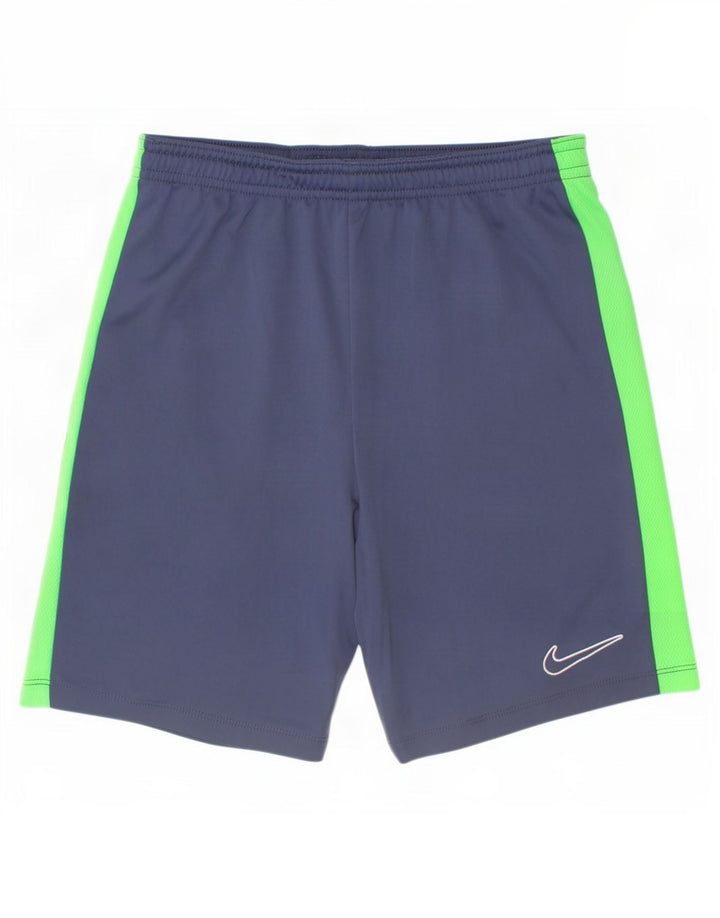 Nike Short de sport pour garçon 12-13 ans Large Bleu Colorblock Polyester