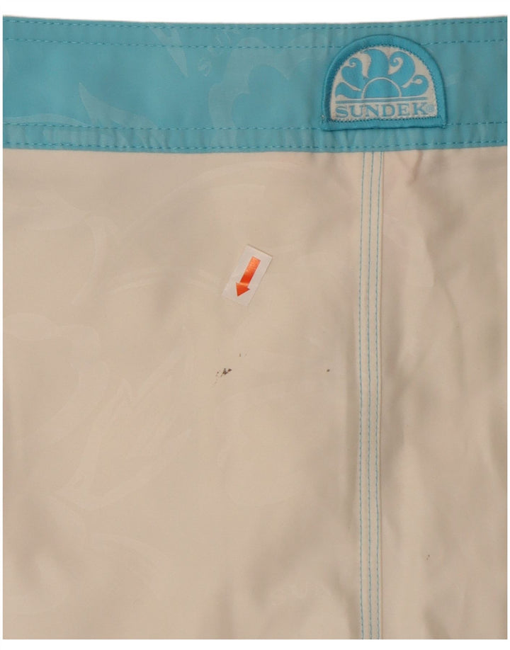 Sundek Short de bain pour homme en polyester floral blanc moyen