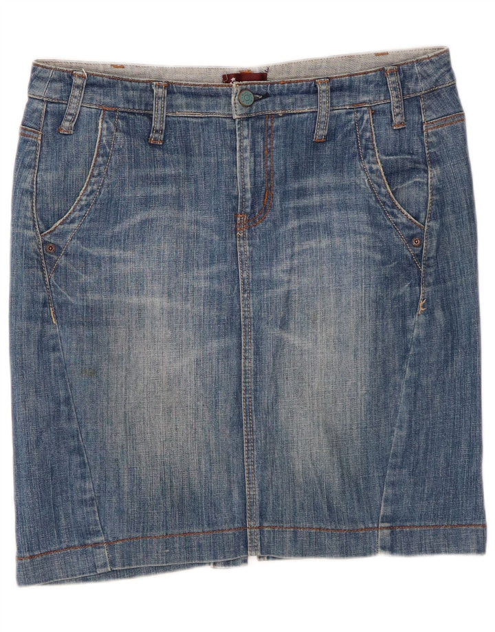 RIFLE Femme Mini Jupe En Jean W29 Bleu Moyen Coton