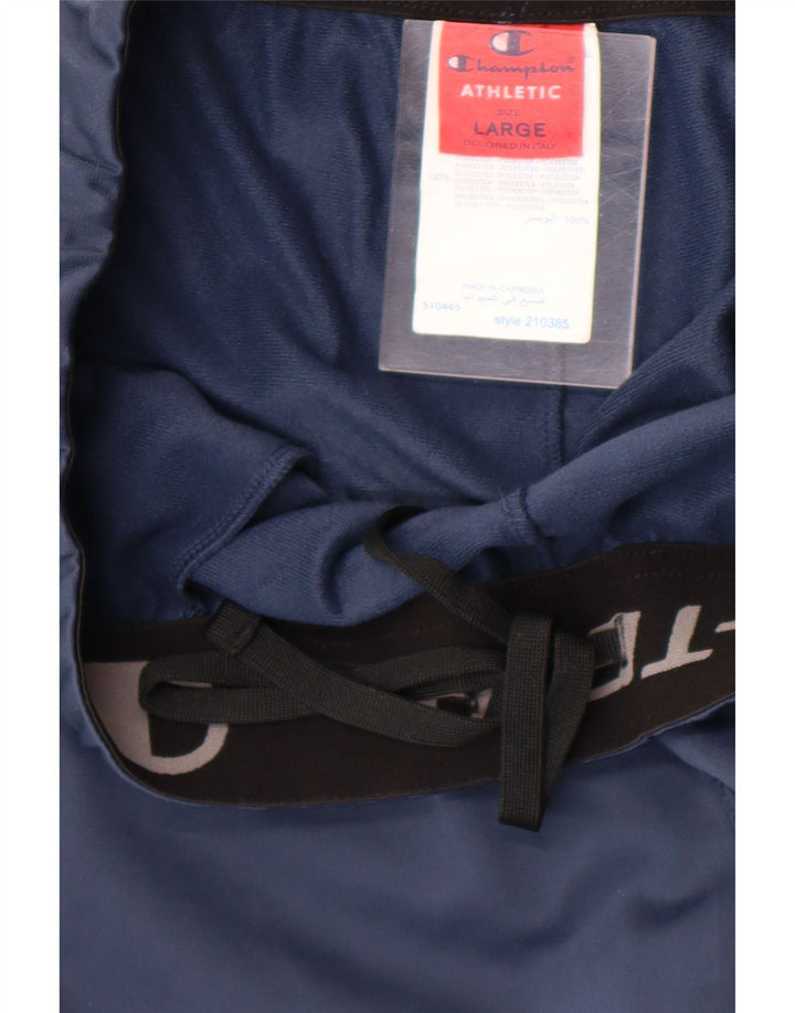 Champion Pantalon de survêtement coupe athlétique pour homme, grand, bleu marine, polyester