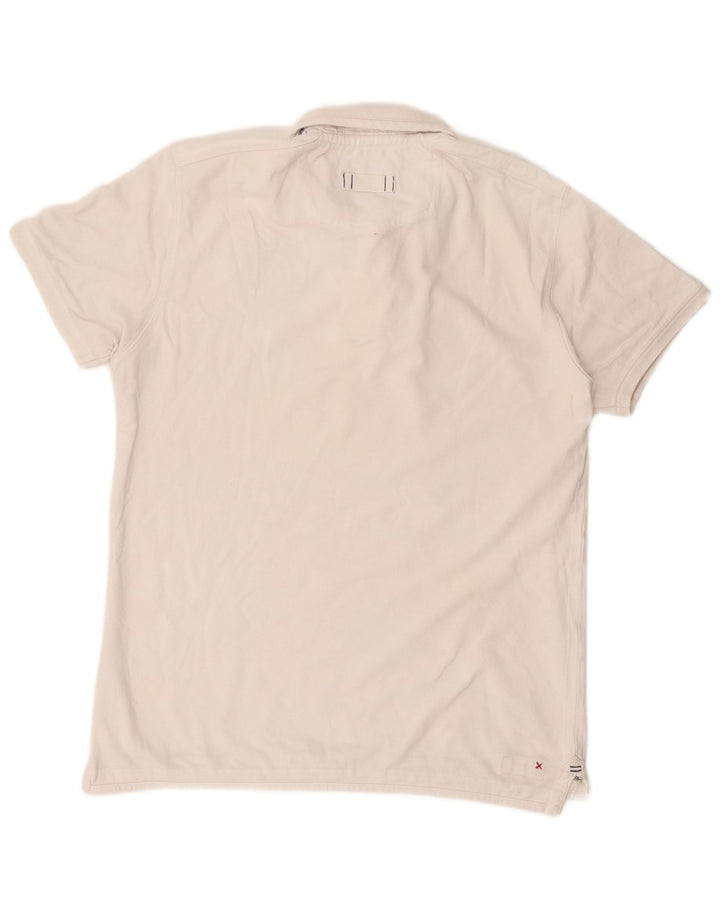 Fat Face Polo Graphique Homme Grand Blanc Coton