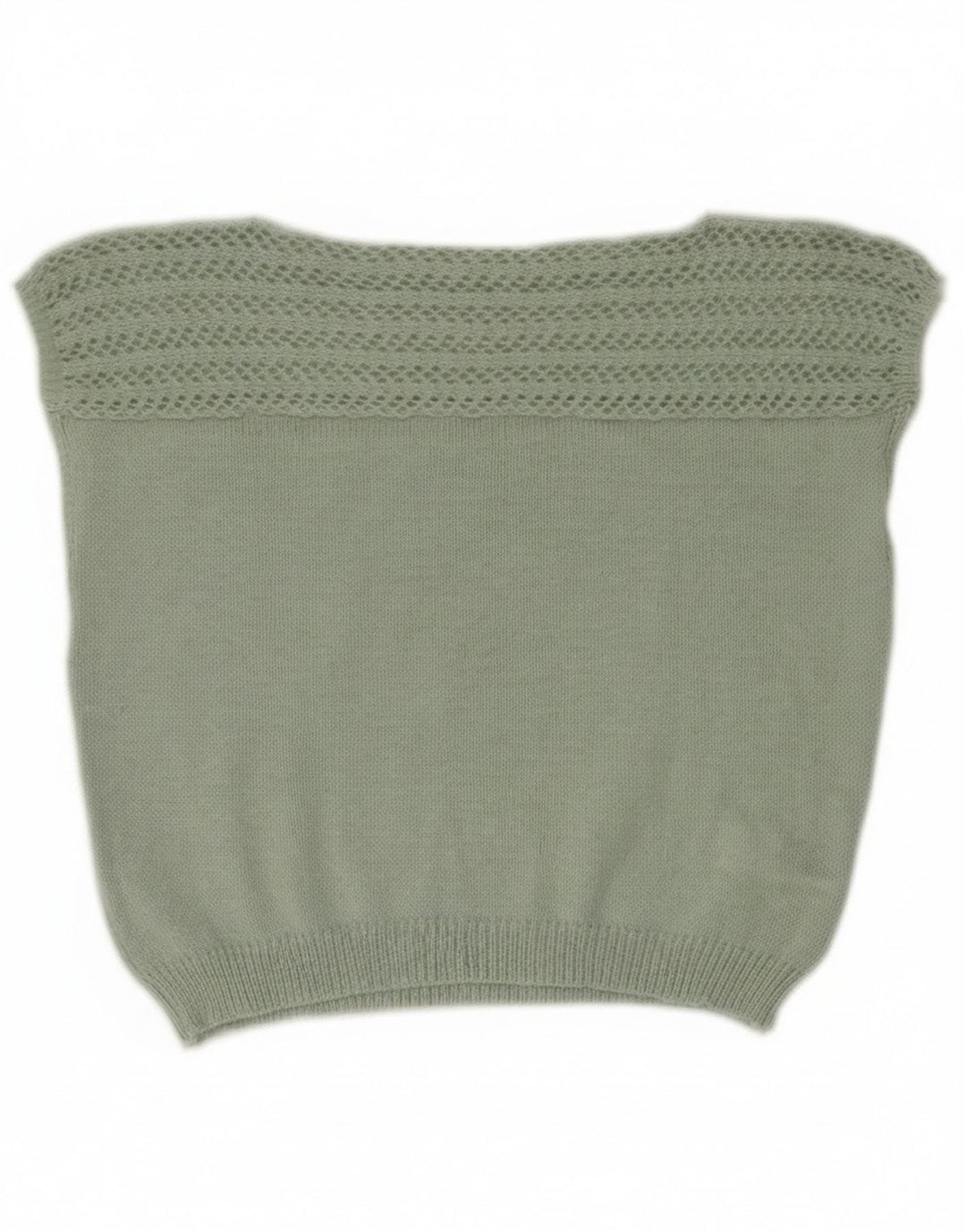 Shein Femme Crop Vest Débardeur UK 44 Vert Moyen Polyester