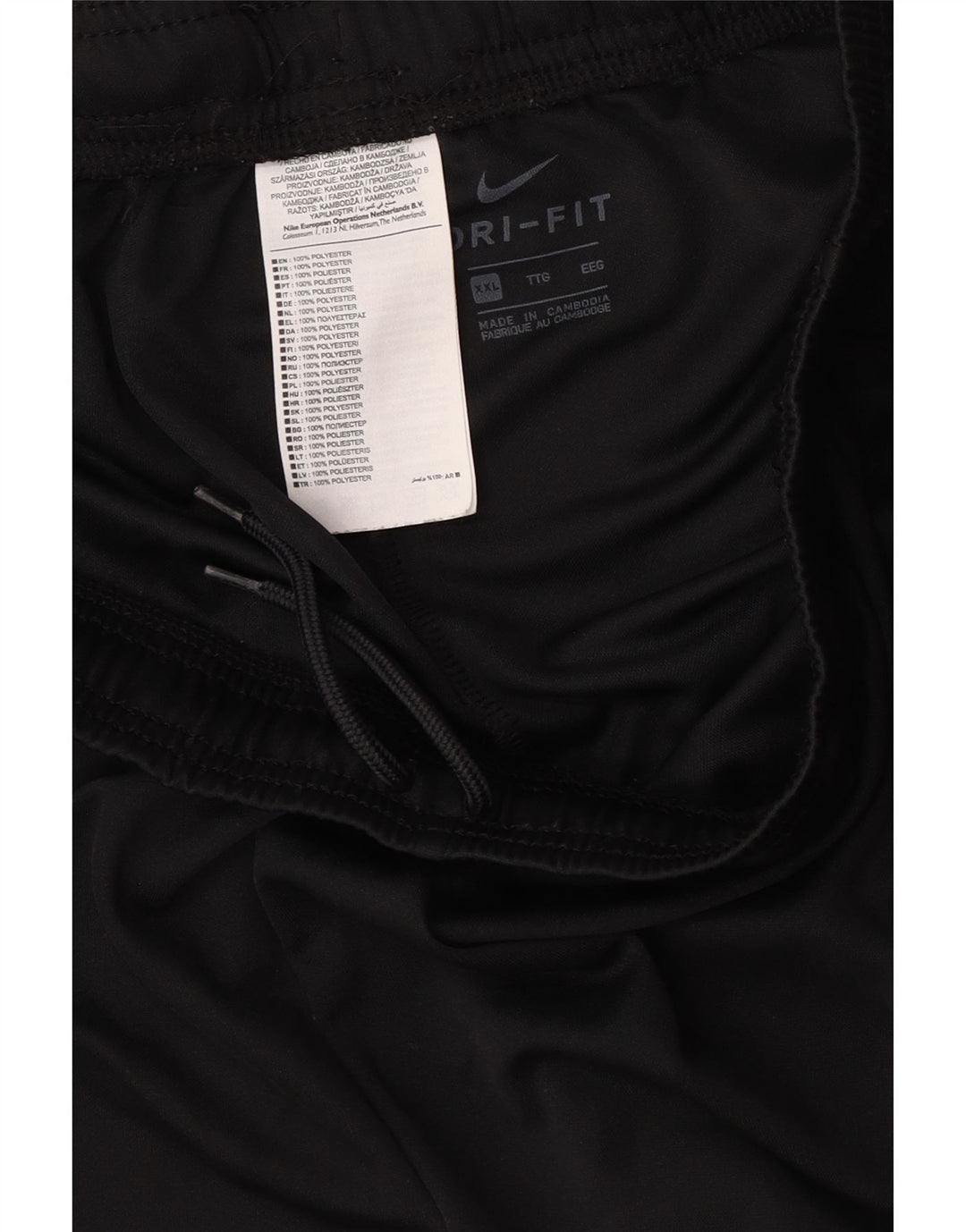 Nike Short de sport Dri Fit pour homme 2XL Noir Polyester